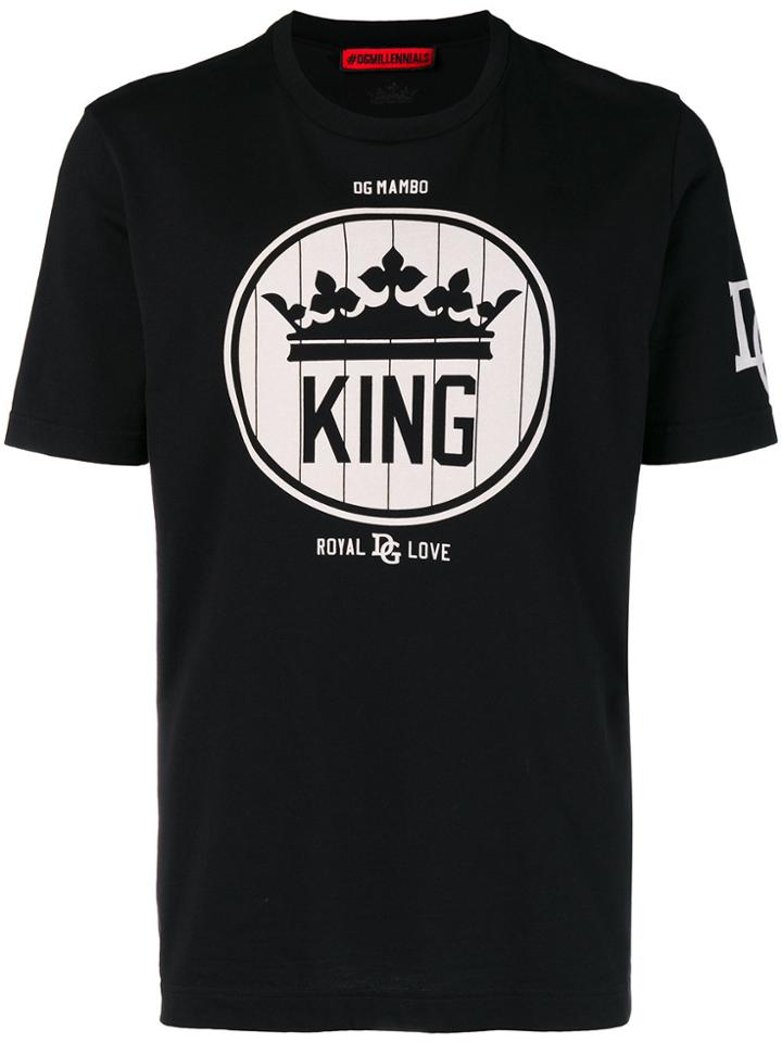 Dolce & Gabbana King Crew Neck T-shirt - Black