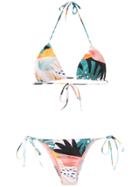 Brigitte Printed Triangle Bikini Set - Multicolour