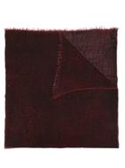 Avant Toi Distressed Effect Scarf - Red