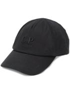 Cp Company Monochrome Embroidered Logo Hat - Black