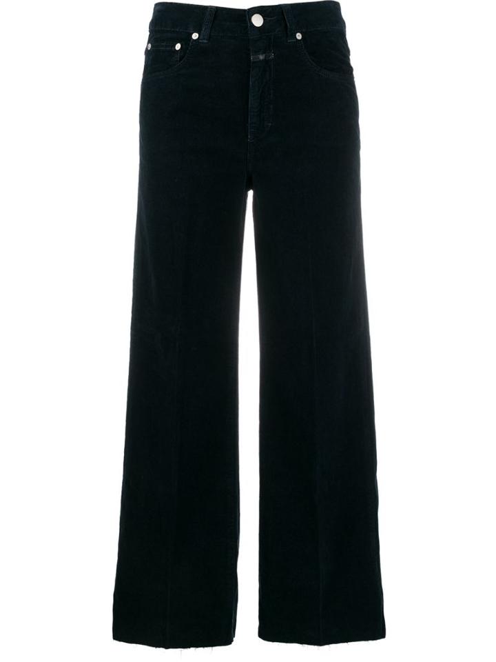 Closed Five Pocket Design Cropped Jeans - Blue