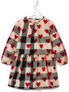 Burberry Kids House Check Heart Print Dress, Girl's, Size: 7 Yrs, Nude/neutrals