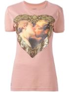 Vivienne Westwood Anglomania Heart Print T-shirt, Women's, Size: Medium, Pink/purple, Cotton