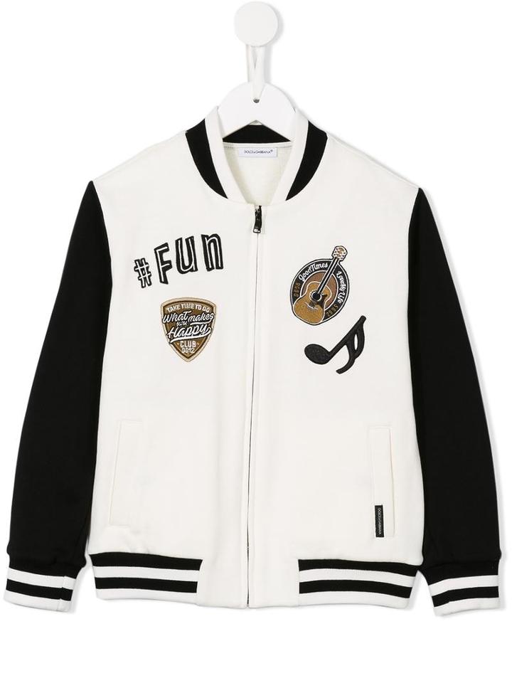Dolce & Gabbana Kids 'musical' Bomber Jacket, Boy's, Size: 10 Yrs