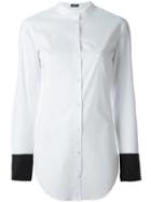 Jil Sander Navy Contrast Cuffs Shirt