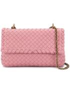 Bottega Veneta Woven Cross Body Bag - Pink & Purple
