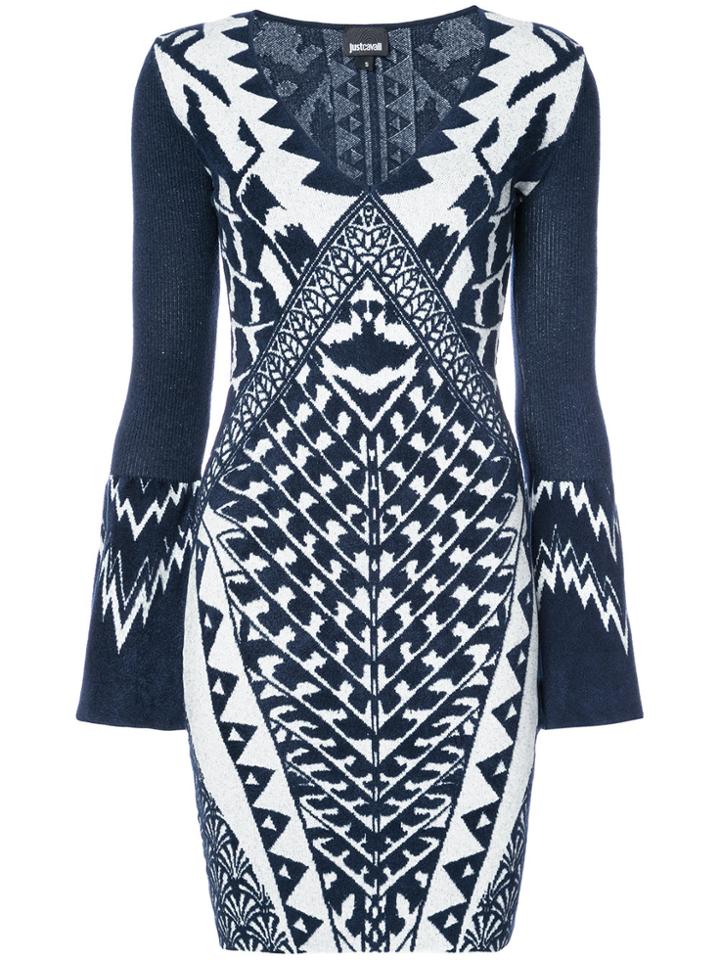 Just Cavalli Graphic Pattern Dress - Blue