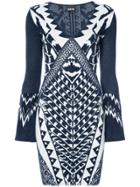 Just Cavalli Graphic Pattern Dress - Blue