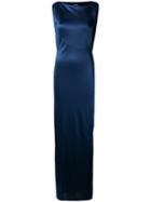Atlein - Long Gown - Women - Viscose - 38, Blue, Viscose