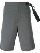 Jil Sander Belted Shorts, Men's, Size: 50, Grey, Cotton