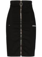 Off-white High-waisted Denim Skirt - Black