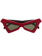 Marni Eyewear Triangle Shaped Sunglasses - Red