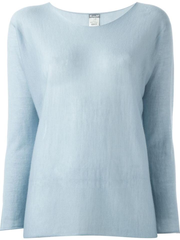 Kristensen Du Nord Sheer Knit Sweater, Women's, Size: 3, Blue, Cashmere