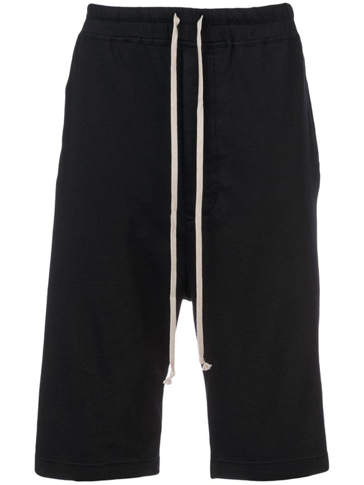 Rick Owens Drkshdw Drop Crotch Track Shorts - Black