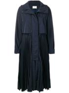 Sportmax Pleated Trench Coat - Blue