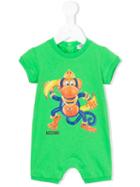 Moschino Kids - Monkey Print Romper - Kids - Cotton - 6-9 Mth, Green