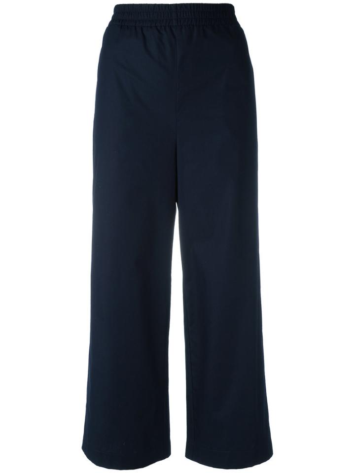 I'm Isola Marras - Cropped Trousers - Women - Cotton - 46, Women's, Blue, Cotton