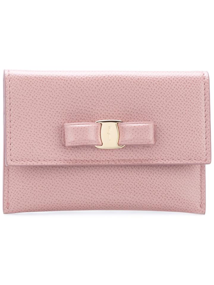 Salvatore Ferragamo Vara Card Holder - Pink & Purple