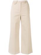 Theory Cropped Chino Trousers - Nude & Neutrals