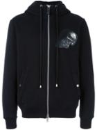 Cy Choi Skull Print Hooded Jacket, Men's, Size: Medium, Black, Cotton/polyester