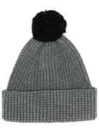 Ps Paul Smith Ribbed Beanie Hat - Grey