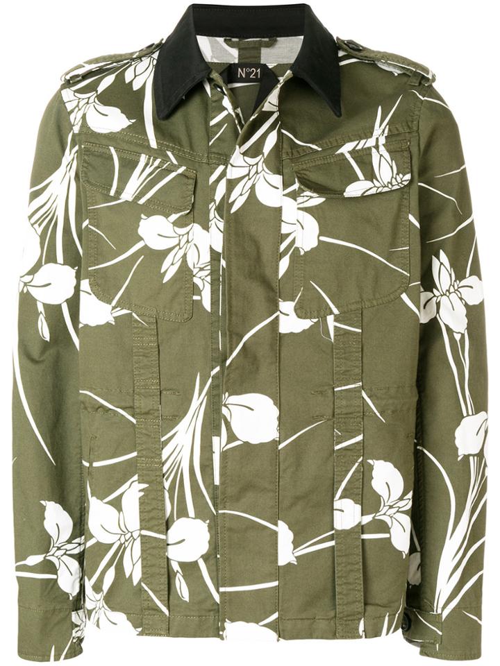 No21 Floral Print Jacket - Green