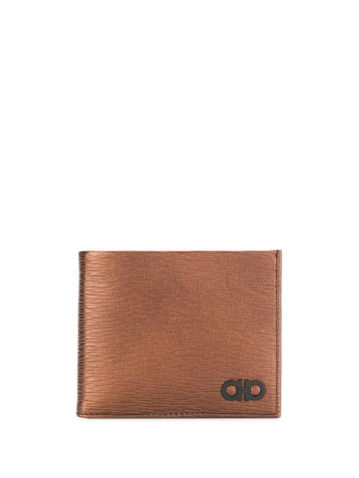 Salvatore Ferragamo Gancini Bi-fold Wallet - Brown