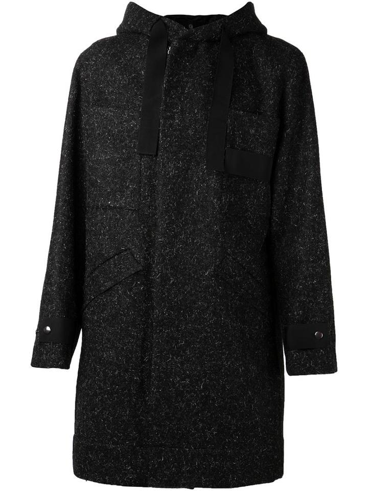 Tillmann Lauterbach 'massot' Hooded Coat, Men's, Size: Xl, Black, Sheep Skin/shearling