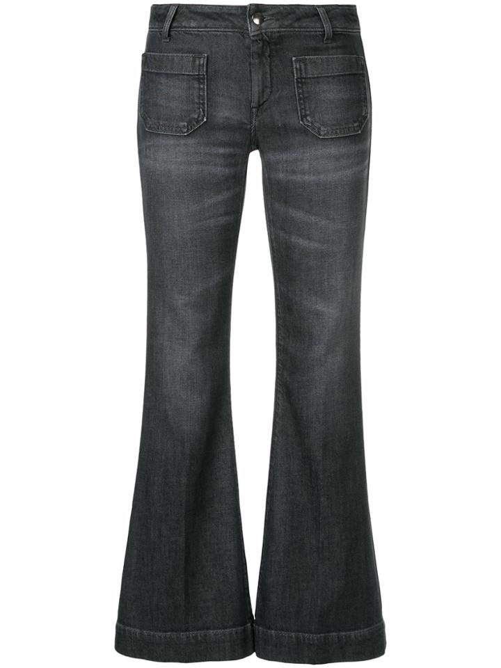 The Seafarer Cropped Flared Jeans - Grey