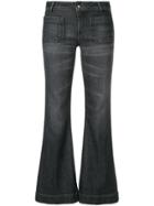 The Seafarer Cropped Flared Jeans - Grey
