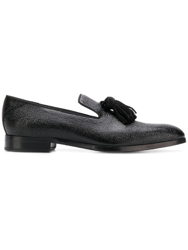 Jimmy Choo Tassel Embellished Loafers - Black