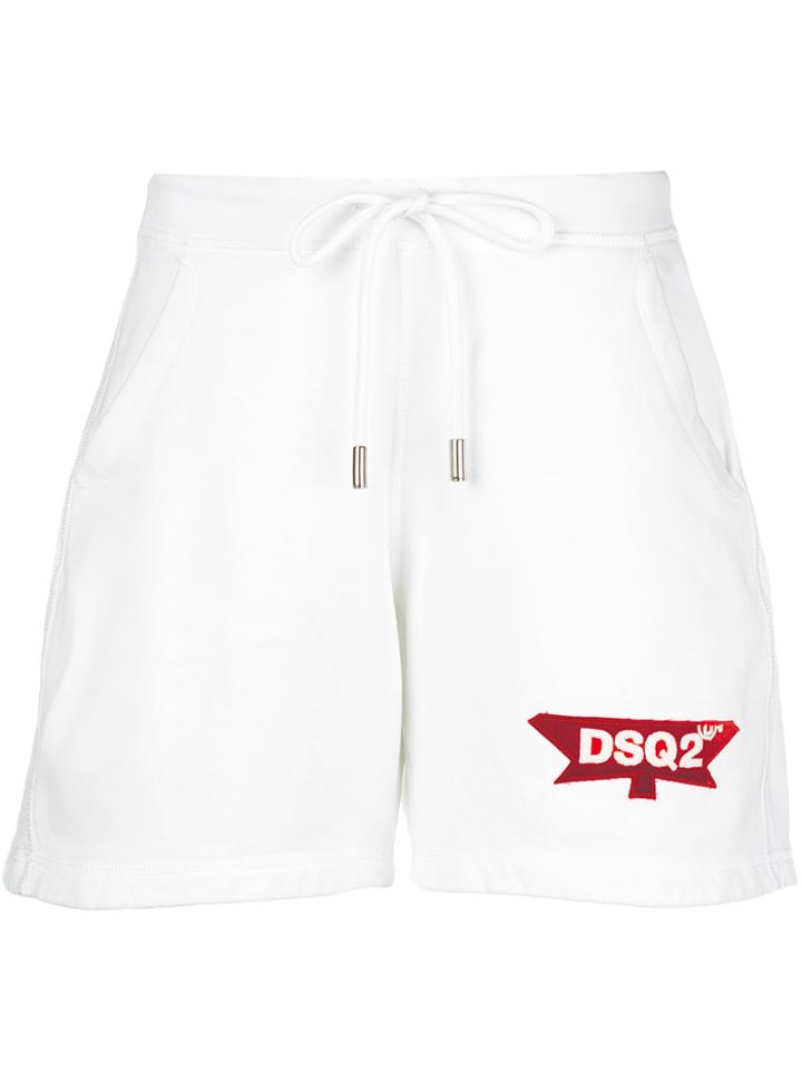 Dsquared2 Relaxed-fit Track Shorts - White