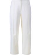 Adam Lippes Wool-blend Cropped Trousers, Women's, Size: 0, Nude/neutrals,