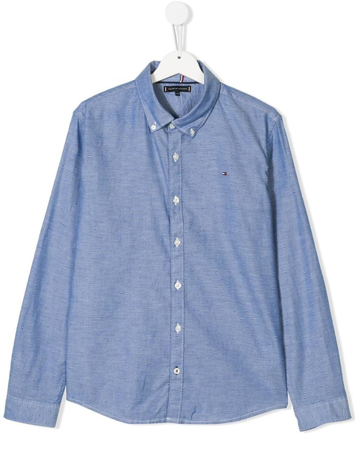 Tommy Hilfiger Junior Embroidered Logo Shirt - Blue