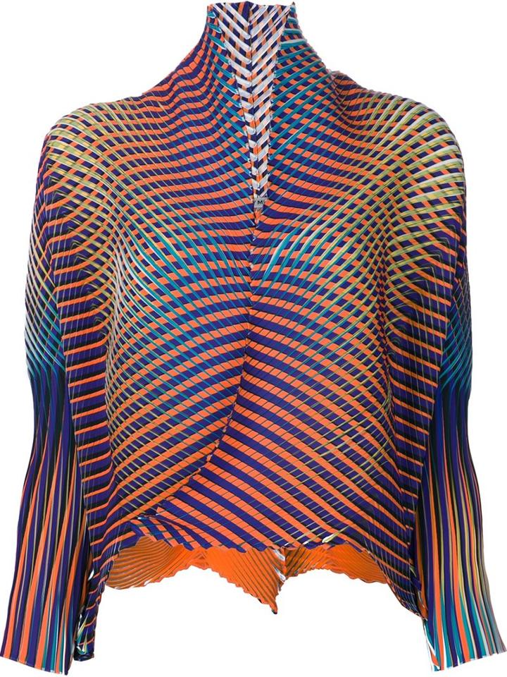 Issey Miyake - Open Front Cropped Jacket - Women - Polyester - 2, Women's, Polyester