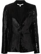 Veronica Beard Sequinned Blazer, Women's, Size: 10, Black, Cotton/polyester/acetate