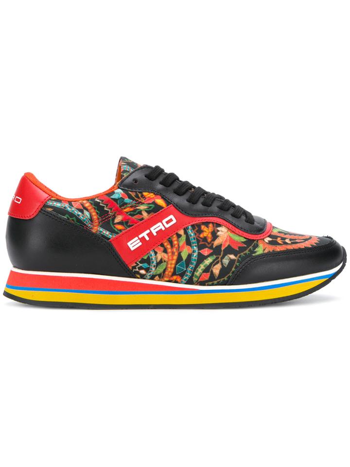 Etro Floral Runner Sneakers - Black