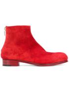 Rocco P. Back Zip Ankle Boots - Red