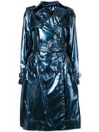 Marc Jacobs Vinyl Trench Coat - Blue