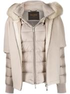 Moorer Zipped Hooded Jacket - Grey