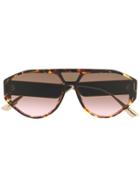 Dior Eyewear Oversized Tortoiseshell Sunglasses - Brown