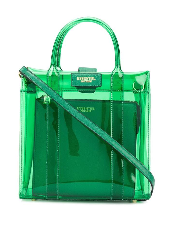 Essentiel Antwerp Smooch Transparent Tote - Green