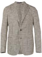 Bagnoli Sartoria Napoli Single-breasted Houndstooth Blazer - Nude &