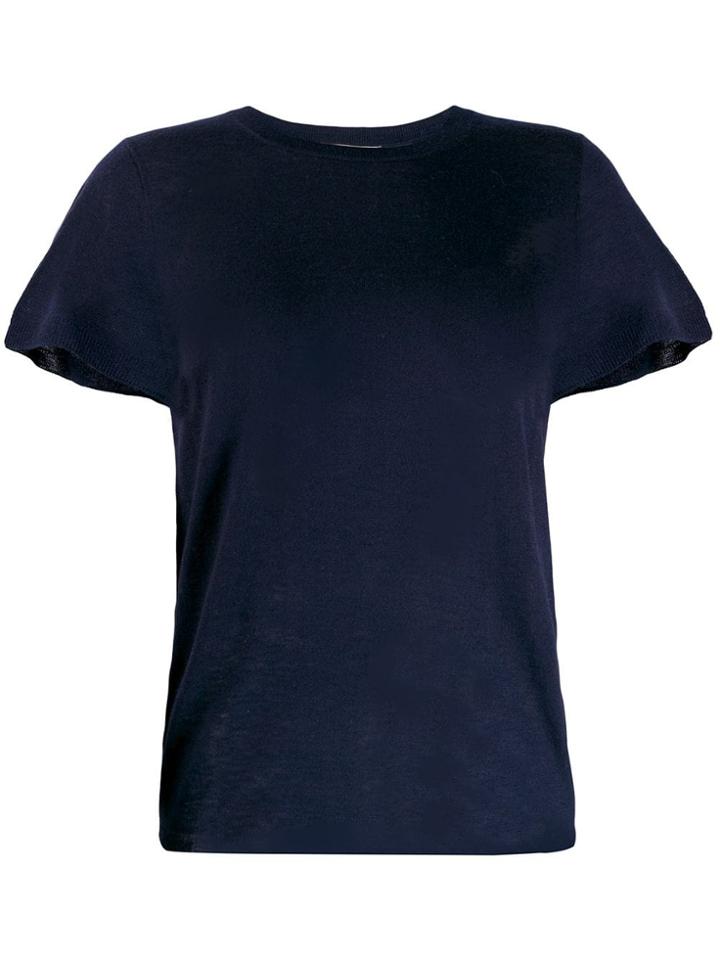 Vince Fitted Knit Top - Blue