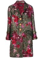 Dolce & Gabbana Floral Single Breasted Coat - Multicolour