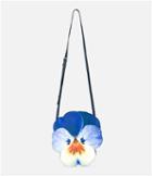 Christopher Kane Pansy Clutch, Women's, Blue, Calf Leather