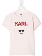 Karl Lagerfeld Kids Pink Logo T-shirt