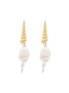 Anni Lu Shell Pearl Drop Earrings - White