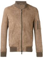 Desa Collection - Bomber Jacket - Men - Cotton/leather - 54, Brown, Cotton/leather