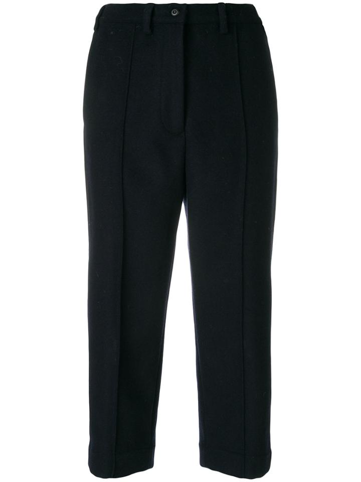 Mm6 Maison Margiela Cropped Suit Pants - Blue